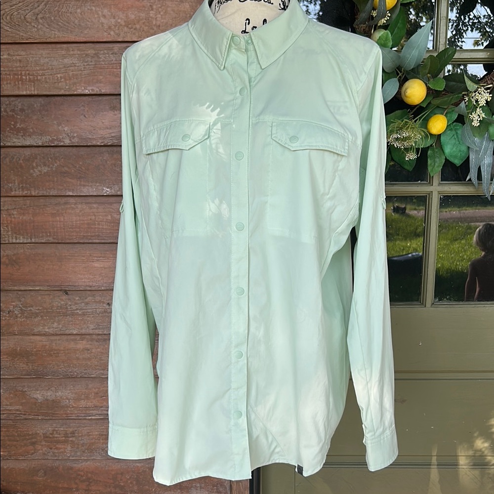 L.L. Bean Mint Green Button Down Shirt